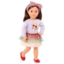 Our Generation Posable 18" Pizza Chef Doll with Storybook - Francesca