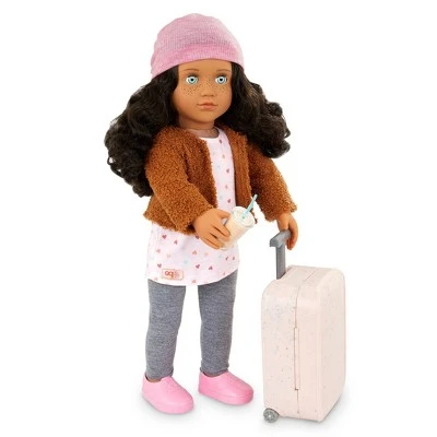 Our Generation Lisandra & Rolling Luggage 18" Travel Doll 4 Our Generation Lisandra & Rolling Luggage 18" Travel Doll - Image 2
