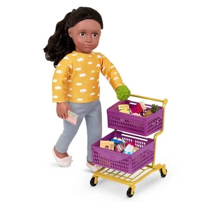 Our Generation At the Market Shopping Cart Purple & Yellow Accessory Set for 18" Dolls 3 Our Generation At the Market Shopping Cart Purple & Yellow Accessory Set for 18" Dolls