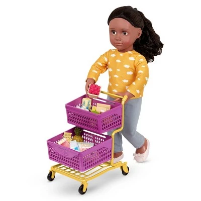 Our Generation At the Market Shopping Cart Purple & Yellow Accessory Set for 18" Dolls 4 Our Generation At the Market Shopping Cart Purple & Yellow Accessory Set for 18" Dolls - Image 2