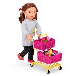 Our Generation Grocery Day Shopping Cart Pink & Yellow Accessory Set for 18" Dolls -Our Generation Doll Shop unnamed file 410