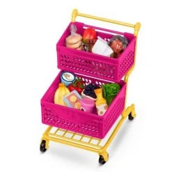 Our Generation Grocery Day Shopping Cart Pink & Yellow Accessory Set for 18" Dolls -Our Generation Doll Shop unnamed file 411