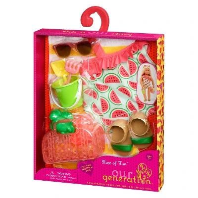 Our Generation Swimsuit Outfit for 18" Dolls - Slice of Fun 4 Our Generation Swimsuit Outfit for 18" Dolls - Slice of Fun - Image 2
