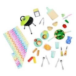 Our Generation Picnic Table Set with Play Food Accessories for 18" Dolls - Pink -Our Generation Doll Shop unnamed file 673