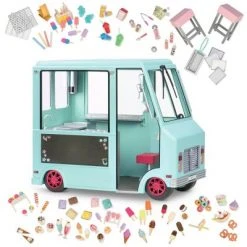 Our Generation Sweet Stop Ice Cream Truck with Electronics for 18" Dolls - Light Blue -Our Generation Doll Shop unnamed file 684