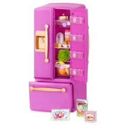 Our Generation Kitchen Accessory with Play Food for 18" Dolls - Gourmet Kitchen Playset - Lilac