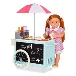 Our Generation Hot Dog Cart Accessory with Play Food for 18" Dolls - Retro Collection -Our Generation Doll Shop unnamed file 724