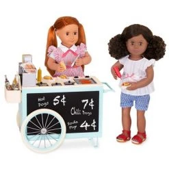 Our Generation Hot Dog Cart Accessory with Play Food for 18" Dolls - Retro Collection -Our Generation Doll Shop unnamed file 726