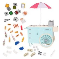 Our Generation Hot Dog Cart Accessory with Play Food for 18" Dolls - Retro Collection -Our Generation Doll Shop unnamed file 730