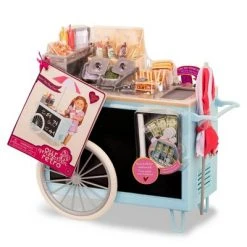 Our Generation Hot Dog Cart Accessory with Play Food for 18" Dolls - Retro Collection -Our Generation Doll Shop unnamed file 731
