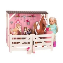 Our Generation Horse Barn Playset for 18" Dolls - Saddle Up Stables - Pink -Our Generation Doll Shop unnamed file 755