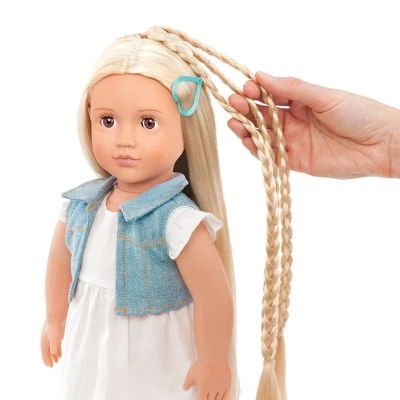 Our Generation Phoebe with Hair Clips & Styling Book 18" Hair Grow Doll 3 Our Generation Phoebe with Hair Clips & Styling Book 18" Hair Grow Doll